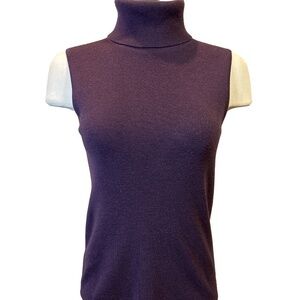 Lord & Taylor 100% Merino Wool Fitted Sleeveless Top/Petite Large